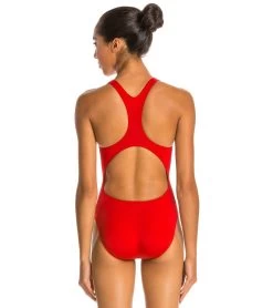 Ocean Racing By Solid Performance Back One Piece Swimsuit -Swimming Equipment 5665899217064 red 3a
