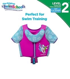 Kids' Deluxe Swim Trainer Vest With Collar -Swimming Equipment 5665917108392 pinkblue 5a