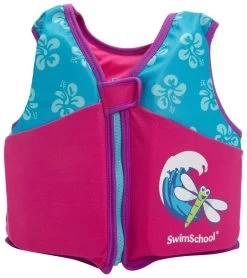 Kids' Printed Swim Vest With Safety Strap 12 Kids' Printed Swim Vest With Safety Strap -Swimming Equipment 5665917501608 pinkblue 3a