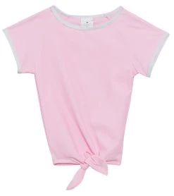 Girls' Pink Knot Front Rash Guard (Toddler, Little Kid, Big Kid)