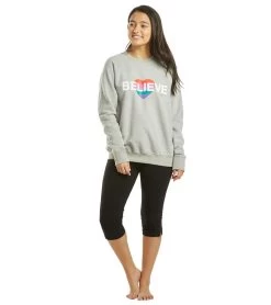 Spiritual Gangster Believe Classic Crew Sweatshirt 8 Spiritual Gangster Believe Classic Crew Sweatshirt -Swimming Equipment 5666054176936 mediumheathergrey 4a