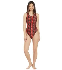 Women's Edge Wave Back One Piece Swimsuit 8 Women's Edge Wave Back One Piece Swimsuit -Swimming Equipment 5666078589096 red 4a