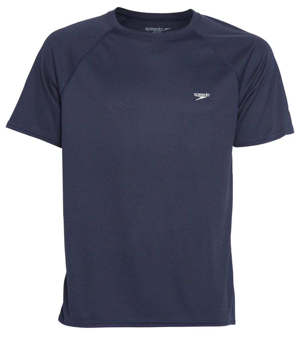 Speedo Active Men's Solid Easy Short Sleeve Swim Shirt 1 Speedo Active Men's Solid Easy Short Sleeve Swim Shirt
