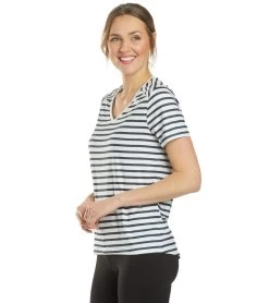 LOLE Women's Repose Short Sleeve Top 9 LOLE Women's Repose Short Sleeve Top -Swimming Equipment 5666442772648 blueanchorstripe 5a