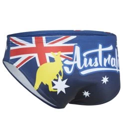 TURBO Men's Australia Lettering Water Polo Brief