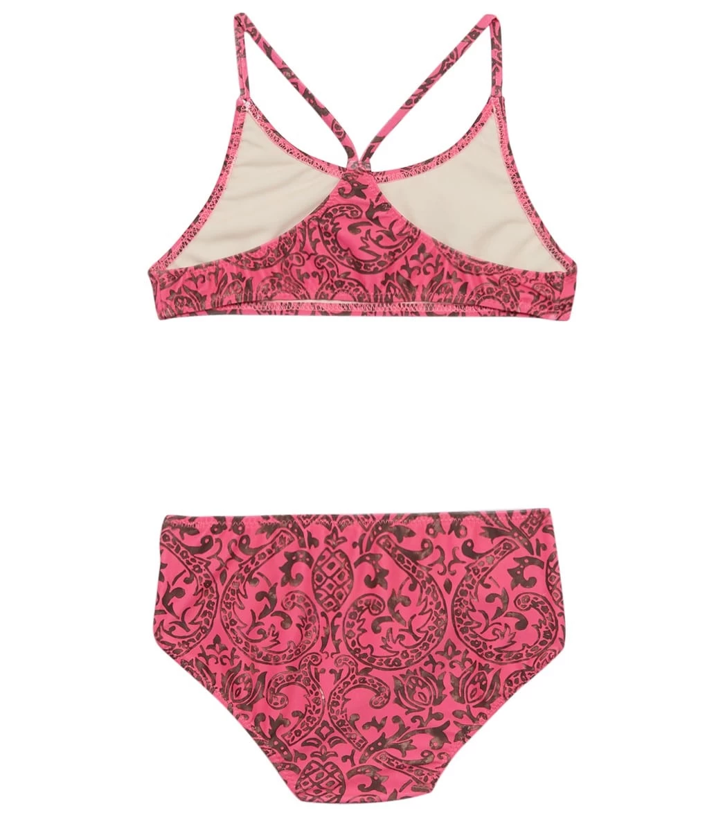 Girls' Pineapple Hot Pink Racerback Two Piece Swimsuit (Big Kid) 2 Girls' Pineapple Hot Pink Racerback Two Piece Swimsuit (Big Kid) - Image 2