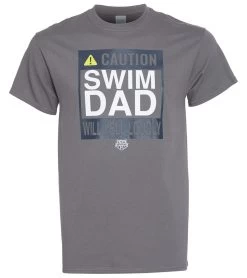 Men's Swim Dad Caution C-Neck T-Shirt