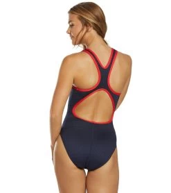 TYR Women's Hexa Maxfit One Piece Swimsuit -Swimming Equipment 5666733457576 navyred 3a