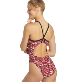 Shark Thin Strap One Piece Swimsuit 7 Shark Thin Strap One Piece Swimsuit -Swimming Equipment 5667029352616 red 3a