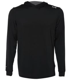 TYR Men's Long Sleeve Solid Hoodie Rashguard