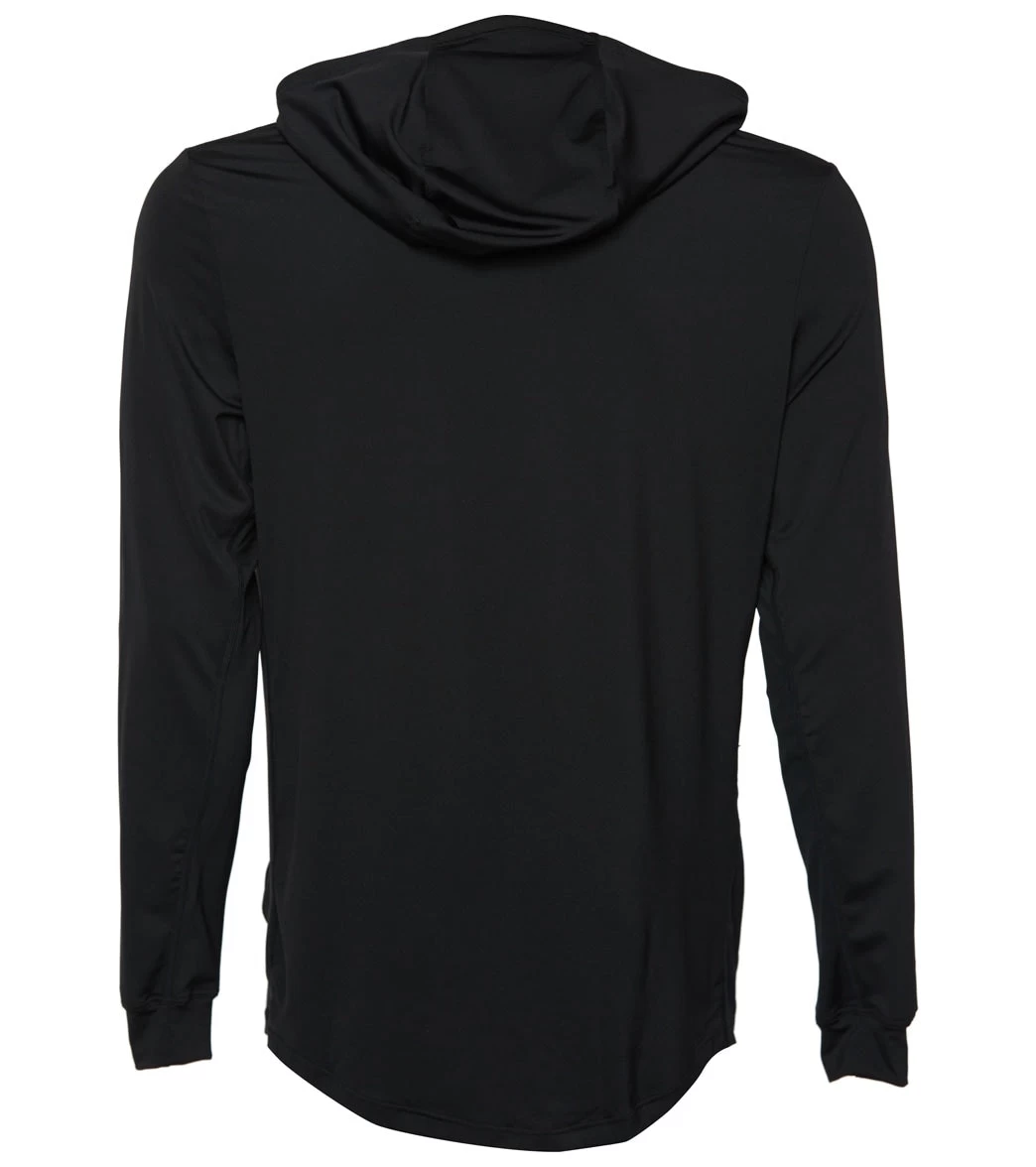TYR Men's Long Sleeve Solid Hoodie Rashguard 2 TYR Men's Long Sleeve Solid Hoodie Rashguard - Image 2