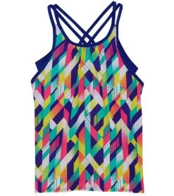 TYR Girls' Paint Party Olivia 2 In 1 Tankini Top (Big Kid)