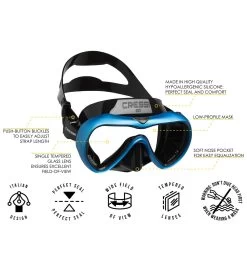 CRESSI Liberty Duo Scuba Mask -Swimming Equipment 5667650732200 blackblue 5a