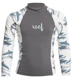 Xcel Girls' Ocean Ramsey Long Sleeve Rashguard