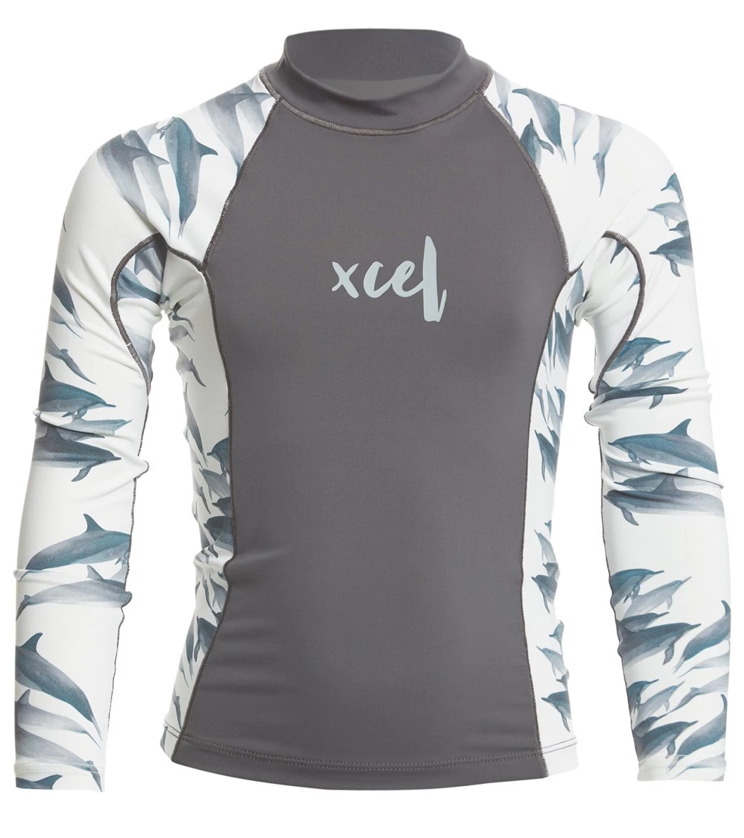 Xcel Girls' Ocean Ramsey Long Sleeve Rashguard 1 Xcel Girls' Ocean Ramsey Long Sleeve Rashguard
