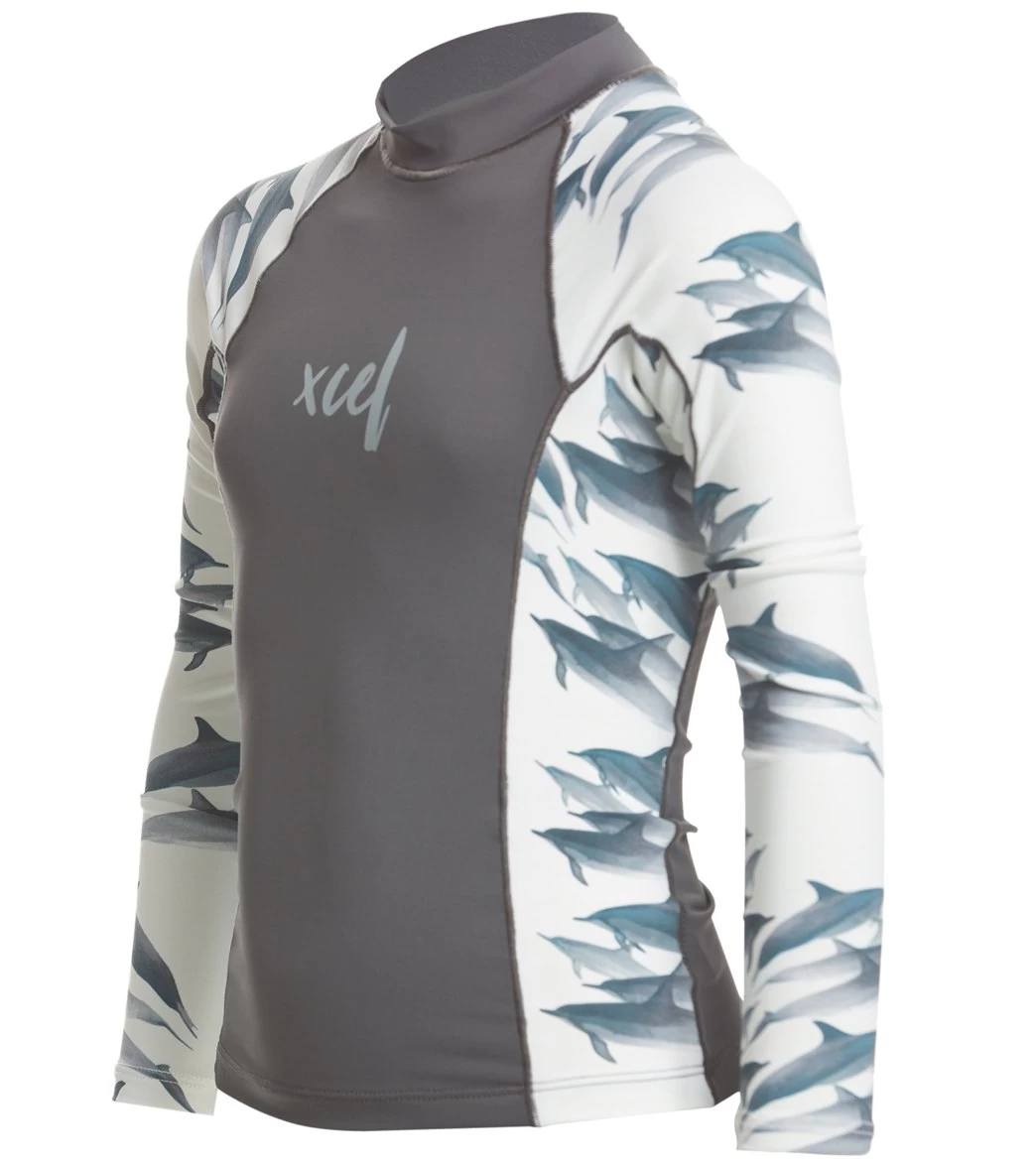 Xcel Girls' Ocean Ramsey Long Sleeve Rashguard 2 Xcel Girls' Ocean Ramsey Long Sleeve Rashguard - Image 2