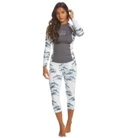 Xcel Women's Ocean Ramsey 8oz. Sport Capri -Swimming Equipment 5668058300584 dolphingunmetal 4a