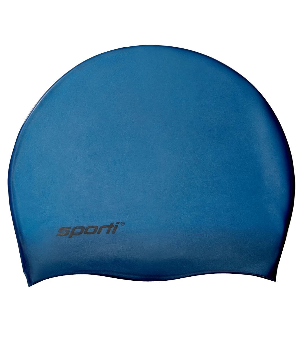 Solid Metallic Silicone Swim Cap 1 Solid Metallic Silicone Swim Cap