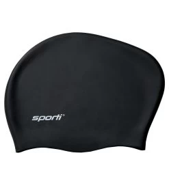 Solid Long Hair Bun Silicone Swim Cap