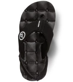 Volcom Boys' Recliner Sandal (Little Kid) -Swimming Equipment 5668314742952 blackwhite 3a