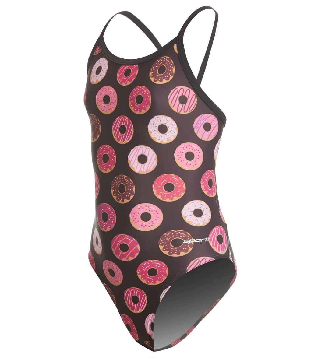 Spiffiez Donut Thin Strap One Piece Swimsuit Youth (22-28) 1 Spiffiez Donut Thin Strap One Piece Swimsuit Youth (22-28)