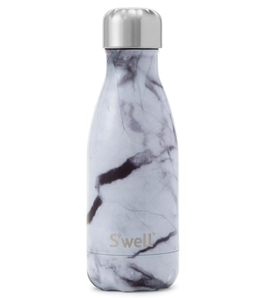 White Marble 9oz Stainless Steel Water Bottle 1 White Marble 9oz Stainless Steel Water Bottle