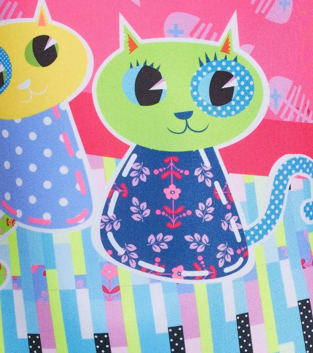 TURBO Girls' Happy Cats One Piece Swimsuit 3 TURBO Girls' Happy Cats One Piece Swimsuit - Image 3