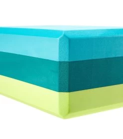 Gaiam Tri Color Yoga Block -Swimming Equipment 5668991369384 tealtonal 4a