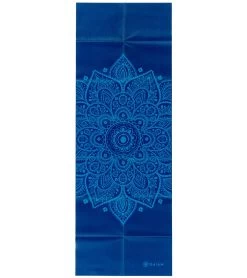 Gaiam Foldable Blue Sundial Printed Yoga Mat 68" 2mm -Swimming Equipment 5668995530920 bluesundial 3a