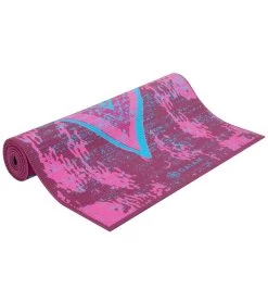 Gaiam Reversible Be Free Printed Yoga Mat 68" 6mm Extra Thick -Swimming Equipment 5668996743336 befree 3a