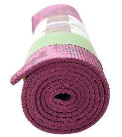 Gaiam Reversible Be Free Printed Yoga Mat 68" 6mm Extra Thick -Swimming Equipment 5668996743336 befree 4a