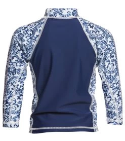 Girls' Pineapple Long Sleeve UV 50+ Rashguard (Toddler, Little Kid, Big Kid) -Swimming Equipment 5669341855912 navywhite 3a