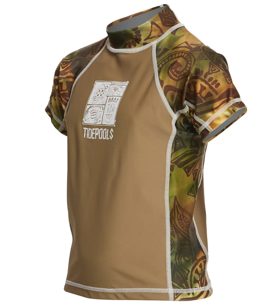 Boys' Tonga Wonga UV 50+ Short Sleeve Rashguard (2-14) 2 Boys' Tonga Wonga UV 50+ Short Sleeve Rashguard (2-14) - Image 2