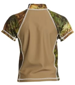 Boys' Tonga Wonga UV 50+ Short Sleeve Rashguard (2-14) 5 Boys' Tonga Wonga UV 50+ Short Sleeve Rashguard (2-14) -Swimming Equipment 5669356241064 olive 3a