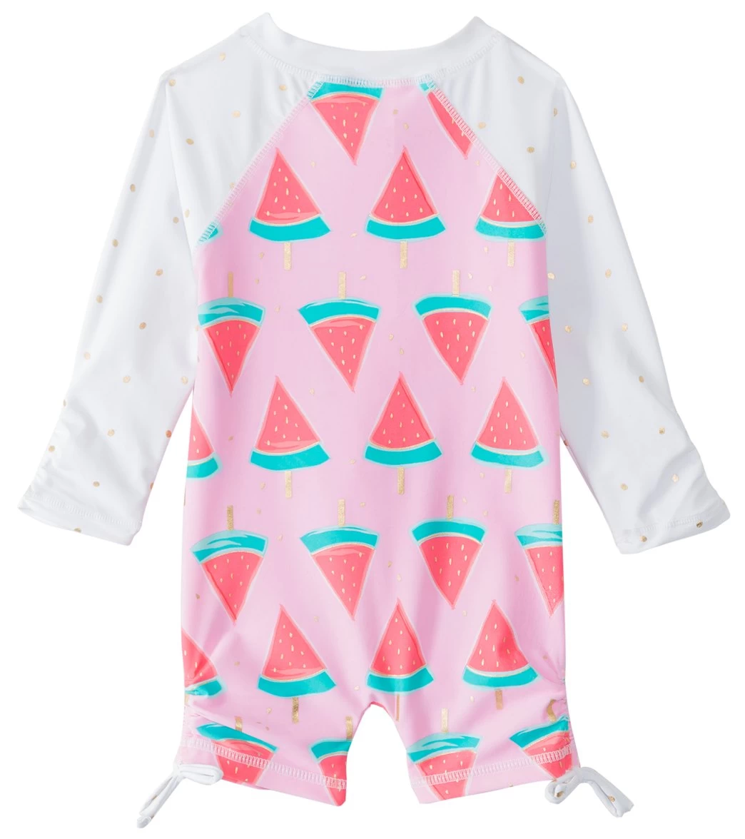 Girls' Watermelon L/S One Piece Sunsuit (0mos-2T) 2 Girls' Watermelon L/S One Piece Sunsuit (0mos-2T) - Image 2