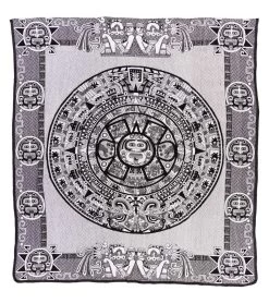 Mayan Calendar Blanket -Swimming Equipment 5669625200808 blackwhite 5a