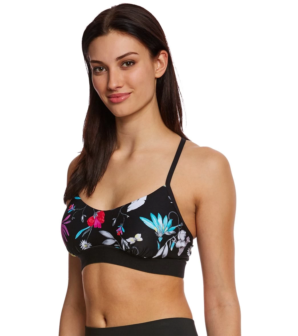 Seafolly Women's Flower Festival Active Bralette Fitness Top 2 Seafolly Women's Flower Festival Active Bralette Fitness Top - Image 2