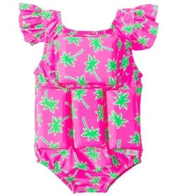 Girls' Palm Tree Floatation Swimsuit