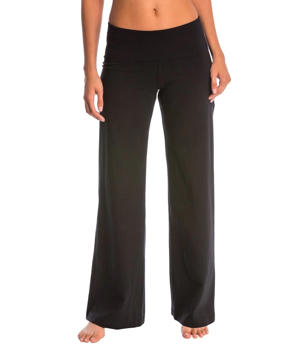 Contour Rolldown Wide Leg Yoga Pants 1 Contour Rolldown Wide Leg Yoga Pants