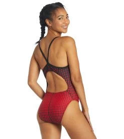 Molecule Thin Strap One Piece Swimsuit 15 Molecule Thin Strap One Piece Swimsuit -Swimming Equipment 5670700581032 redblack 4a