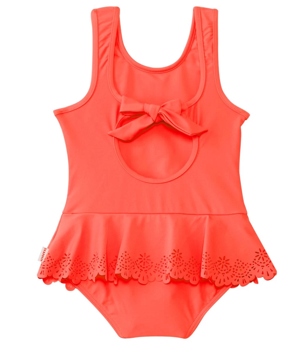 Seafolly Girls' Go Go Girl Flutter Bye Peplum One Piece (6mos-7yrs) 2 Seafolly Girls' Go Go Girl Flutter Bye Peplum One Piece (6mos-7yrs) - Image 2