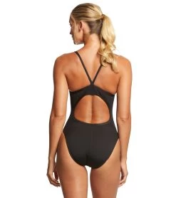 Speedo Women's Solid Endurance + Flyback Training One Piece Swimsuit 6 Speedo Women's Solid Endurance + Flyback Training One Piece Swimsuit -Swimming Equipment 5671898939560 blackblack 3a