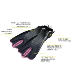 CRESSI Short Adjustable Travel Fin -Swimming Equipment 5672163705000 pink 3a