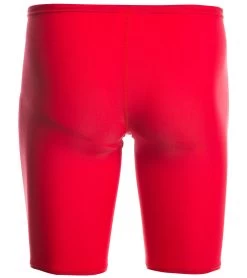 Poly Solid Jammer Swimsuit 5 Poly Solid Jammer Swimsuit -Swimming Equipment 5672429584552 red 3a