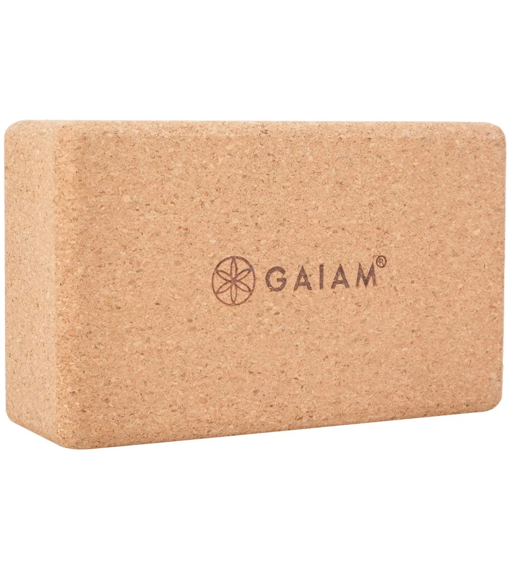 Gaiam Cork Yoga Block 3 Inch 1 Gaiam Cork Yoga Block 3 Inch