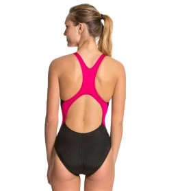Ocean Racing By Color Block Performance Back One Piece Swimsuit -Swimming Equipment 5672572387496 blackmagenta 3a