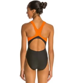 TYR Alliance T-Splice Maxfit One Piece Swimsuit -Swimming Equipment 5672677277864 blackorange 3a