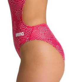 Arena Women's Kikko MaxLife Challenge Back One Piece Swimsuit -Swimming Equipment 5677520355496 redmultired 4a
