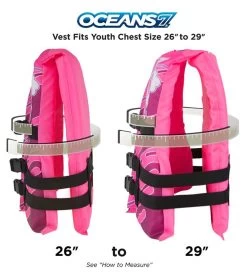 Kids' USCGA 3 Buckle Personal Flotation Device (50-90 Lbs.) 10 Kids' USCGA 3 Buckle Personal Flotation Device (50-90 Lbs.) -Swimming Equipment 5677746651304 pink 4a