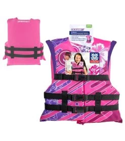 Kids' USCGA 3 Buckle Personal Flotation Device (50-90 Lbs.) 11 Kids' USCGA 3 Buckle Personal Flotation Device (50-90 Lbs.) -Swimming Equipment 5677746651304 pink 5a